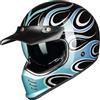 ILM Casco Moto Vintage per Adulti Uomini Donne Visiera Interna Compatibile per ATV Cruiser Scooter ECE22.06 Z502,Argento Fuoco,S