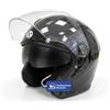 VENTUX GEAR Casco Moto Jet Omologato ECE 22.06 - Taglia L - Colore Nero | Doppia Visiera con Visierino Interno Parasole | Casco Scooter Ventilato | Casco Jet Moto Urbano Città