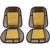 Generico Set 2 Coprisedili Auto Universale Areato Bambù Legno Schienali Stop Sudore