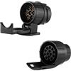 TAEUYYM Adattatore 7/13 e 13/7 Poli, 12V Adattatore Rimorchio 7/13 e 13/7 Poli Impermeabile Connettori, Adattatore Per Rimorchio Caravan Auto Camion
