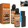 FlyShangUgo Auto Plastic Restorer Kit, Auto Plastic Black Lotion for Dashboard Door Panel Bumper Tire Trim, Car Plastic Restorer & Interior Cleaner Fast Drying Long Lasting Coating (2Pcs)
