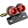 Shkalacar Fanale Posteriore Moto, Fanale Posteriore Universale a LED per Motocicletta Indicatore di direzione Luci Doppie per rimorchio Luci Porta Targa Freno