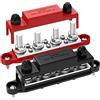 No 2X(250A 12V Bus Bar Battery Distribution Car Audio 12 Volt DC Busbar 4 X 6548