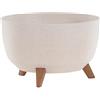 Siena Garden ECO Oslo - Vaso per piante, 40 cm, colore: Beige