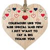 Stuff4 Targa a forma di cuore in legno chiaro, regalo di ringraziamento per colleghi, regalo di compleanno per donne, migliore amica, regalo di compleanno per amici, decorazione da appendere, realizzata nel