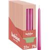 Bolsius Essentials - Candele a punta liscia - 24,5 cm - 32 pezzi - 7,5 ore - senza olio di palma - con cera vegetale naturale