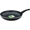 GreenChef Diamond Padella Antiaderente in Alluminio Forgiato con Rivestimento in Ceramica, Adatta a Tutti i Tipi di Fornelli, Induzione, Forno e Lavastoviglie, 30 cm, Nera