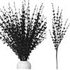 Wootkey 5 fiori artificiali di gelsomino finto da 74,9 cm, alti rami floreali neri per casa, matrimoni, riempitivi, feste, decorazioni fai da te, fiori di Halloween