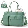 SPAHER Borsa Lavoro Donna per Insegnanti Borsa Viaggio 40x30x15, Verde