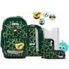 ergobag set zaino scolastico pack Set Bundle BearRex - Verde