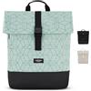 LARKSON Zaino Donna Uomo Menta - Tammo - Borsa per PC Portale, Lavoro, Università e Viaggio - Rolltop Leggero - Impermeabile