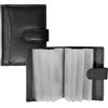 RAS WALLETS Ras 601, Portafoglio con porta carte di credito in morbida pelle, 20 tasche in plastica trasparente, 4 ulteriori alloggi per carte di credito, colore: nero, con scomparto per le banconote