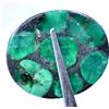 Gemsmyriad Raro 22.85 CT Naturale Trapiche Colombiano Smeraldo Certificato Lucidato Gemma