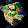 OPAL EMPIRE Ethiopian Opal Opale Nero Naturale Grezzo Fire 12.5Ct 20x20mm