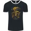 Fruit of the Loom T-Shirt Ringer Da Uomo Con Teschio Di Pirata 6 FotL