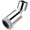 JADUFHU Aeratore Rubinetto Cucina, 360° Girevole Prolunga Rompigetto Rubinetto Con 3 Modalità Aeratore Filtro Antispruzzo, Doccetta Per Lavandino Cucina