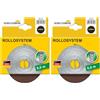 Schellenberg 46104 Cintino per tapparelle avvolgibili 14 mm x 6 m - sistema Mini, cinghia tapparella marrone (Confezione da 2)