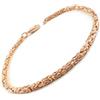 Tendenzalia Bracciale bizzarro quadrato originale italiano catena 18 kt oro rosa doublé 2,4 mm larghezza lunghezza 22 cm