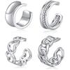 CHIC & ARTSY Orecchini Ear Cuff Orecchini in argento Cuff Wrap Orecchini con cartilagine Piccoli orecchini a clip non forati Gioielli per donne