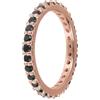 Bronzallure Anello Donna Oro 18k - Anello Fedina con Spinello Nero - Gioielli Donna - Regali Anniversario per Lei - Idea Regalo Anniversario Matrimonio, Amica, Fidanzamento, Festa Mamma