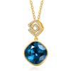 YONVUN Cristallo Zircon Rhombic ciondolo Collana | Placcato oro 18k pietra preziosa rubino smeraldo zaffiro pianeta diamante gioielli regalo per moglie mamma figlia fidanzata