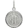 Only faith Ciondolo medaglia di San Benedetto in argento Sterling 925, ciondolo con croce di potere, 1,5 cm e 2 cm, Pequeño, Argento, Non è una pietra preziosa