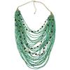 Bocar Multi-strato lunga catena Chunky Bib Seed Beads Statement collana (NK-10410)