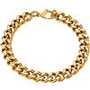 FindChic Bracciale Uomo Acciaio Inossidabile Braccialetto Uomo Oro Bracciali a Catena Cubana Piatto 9mm Lunghezza 19cm Regalo di Natale/San Valentino/Compleanno