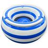 MIJOMA Posacenere antivento in dolomite, posacenere da tavolo in ceramica con coperchio, resistente alle intemperie, per interni ed esterni (blu-bianco, diametro 23 cm)