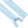 Sawoake unsichtbare Reißverschlüsse 25 CM #3, Hellblaue Nylon-Spule Reißverschlüsse 2-Pack für Nähen, Röcke, Taschen, Kissen (Hellblau, 25 CM, 2 Stück)