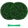 COSTWAY Set di 2 Sfere Topiarie Artificiali da 52 Cm, Piante Finte Sferiche con 20 Fascette, Protette dal Sole, Decorazione da Esterno e Interno per Cortile, Portico, Casa e Festa