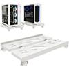 Mujiluxe Supporto per Computer, Supporto per Processore Mobile, Universale con Quattro Ruote(Bianco)