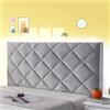 mlhk Copri Testiera Letto Singolo Matrimoniale Imbottita Copri Testiera del Letto 2 Metri Protezione Testata Cover Cuscino Antipolvere all-Inclusive Coperchio Europeo Cover,grey-190cm