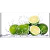Quadri L&C ITALIA Lime - Quadro Cucina Moderna con Frutta 90 x 45 Stampa su Tela Canvas da Parete con Limoni Verdi Arredamento Ristorante