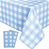DIELOVEHUA 2 Pezzi Tovaglia Compleanno, Tovaglie a Quadri Blu e Bianchi, Tovaglia Rettangolare, Tovaglie Antimacchia Impermeabile 137 x 274cm, per Festa di Compleanno, Tavola di Casa Festa, Picnic