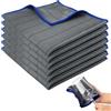 XTUDOU® 6 panni per la pulizia di finestre, in carbonio, 40 x 40 cm, in microfibra di carbonio, adatti per la pulizia di finestre, vetri e specchi (grigio)
