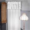 AT17 Tenda Shabby Chic e Romantica - Volante - 130 x 290 - Bianco - 100% cotone