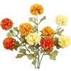 CEWUDA 3 Pezzi Fiori Artificiali Autunnali Bouquet Fiori di Calendula Seta Arancioni Ortensia Mazzi Fiori Finti per Decorazione Interni ed Esterni Tavolo Centrotavola Casa Nozze Festa
