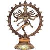 Generic Statua Shiva Nataraj 20 Centimetri Ottone Bicolore Signore della Danza