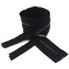 NIUXICH 50/60/70cm 5# Cerniera in resina Cerniera con decorazione strass open-end per cerniere per cucire cappotti, Nero, 60cm