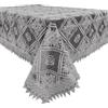 HOME ZEN HOUSEHOLD LINEN TOVAGLIA COPRITAVOLO CENTROTAVOLA RUNNER PIZZO MACRAME' LUSSO (140X220 CM, DISEGNO LOGGIA COLORE GRIGIO SCURO)