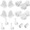 LAINIKE Set di 2 supporti a rullo 17 mm, senza fori, per tende avvolgibili oscuranti, doppia tenda laterale, colore bianco
