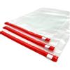 SKIR'CO Sacchetti riutilizzabili con chiusura a zip, 40 x 30 cm, richiudibili, in plastica trasparente, con chiusura a cerniera, adatti al freezer, 5 pezzi