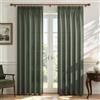 MRTREES Tende Lino Semitrasparenti con Fettuccia per Interni Moderne Soggiorno Camera da Letto 2 Pezzi 140x240 cm, Tenda da Interno per Salotto Eleganti Sala Cameretta Bambini, Verde Oliva