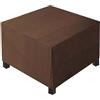 AQIGR Copri Pouf Quadrato 50x50 40x40 90x90 80x80 60x60 35x35 100x100 Copriseduta Elastico Fodera Poggiapiedi per Ottomana, Protezione per Poggiapiedi(Caramel,L 60x W 60xH 45cm)