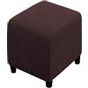 ELYSYSRL Copri Pouf Quadrato/Rettangolare Elasticizzato, Spandex Copertura Dell'Ottomano 50x50/80x80/40 x 40/90x90 Cover Moderna Copri Poggiapiedi Poltrona per Soggiorno, Morbido Lavabile Fodere per Sgabello (