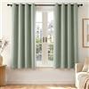 Deconovo Tende Oscuranti per Interni con Occhielli, 2 Pannelli 140x160 cm, Tende Termiche Isolanti per Camera da Letto e Soggiorno, Drappeggio Morbido ed Elegante, Verde Salvia