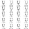 Romadedi Porta Candele Vetro Candelabro - Portacandele da Tavolo Candelabri Moderno per Centrotavola, Decorazioni Casa Compleanno Natalizie Matrimonio Festa, 20 pz