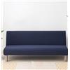 Generico Copridivano Letto Senza Braccioli - Fodera Elasticizzata Lavabile Antiscivolo per Divano Letto Pieghevole 2/3 Posti, Protezione Completa, 14 Colori Disponibili (Blu Zaffiro, 120-155cm)