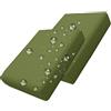 MSNCS 2/4 Piezas Impermeabili Copri Cuscino Divano,Fodere per Seduta del Divano 50x50 60x60 cm,Copriseduta Divano Interni/Esterni Giardino Sofa Cuscino Cover Rimovibili(Verde Chiaro,60x55x10cm 2pcs)